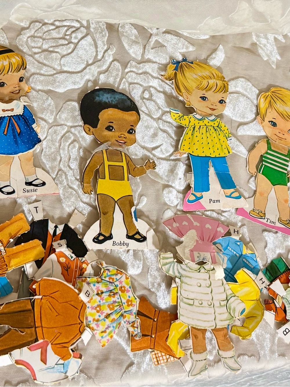 Vintage 1960’s MCM Mini Moppetts Paper Doll Set Collection
